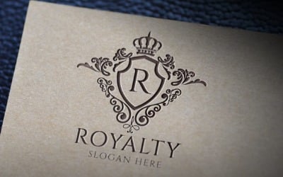Modelo de logotipo da letra R de royalties