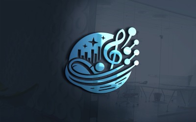 Muziekwinkel Logo sjabloon Vector