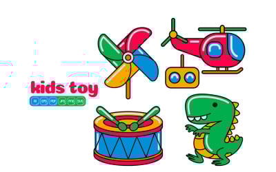 Pacchetto di icone vettoriali giocattolo per bambini n. 06