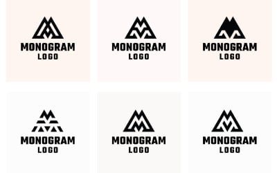 Pacchetto logo monogramma lettera M