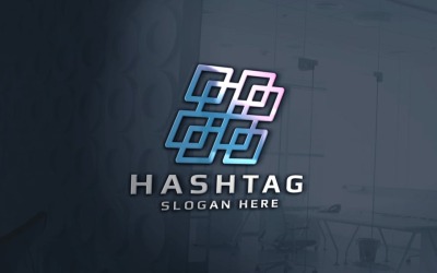Шаблон логотипа Hashtag Tech