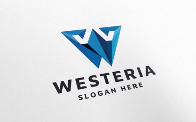 Шаблон логотипа Westeria Letter W