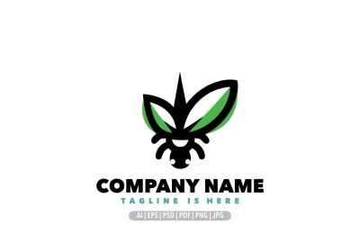 Yaprak böcek logo tasarım şablonu