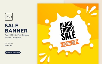 Black Friday Sale 30 present Off Sale Banner Design Template 1