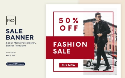 Fashion Frenzy Sale Banner Design Template 10