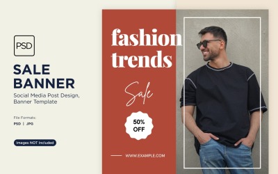 Fashion Frenzy Summer Sale Banner Design Template