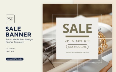 Special Offer 50 Percent Sale Banner Design Template