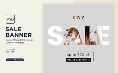 Special Offer Kids Sale Banner Design Template