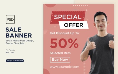 Special Offer on Store and online Banner Design Template