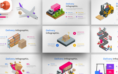 Szállítási PowerPoint Infographic Sablon