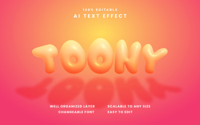 Toony redigerbar texteffekt