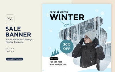 Winter Wonderland Winter Sale Banner Design Template 10