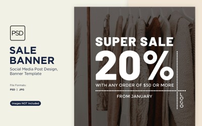 Winter Wonderland Winter Sale Banner tervezősablon