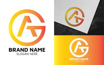 Design profissional de modelo de logotipo de letra A