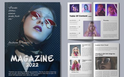 Designvorlage für Modemagazine