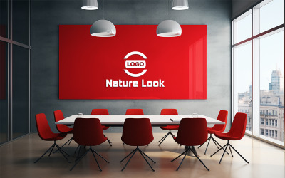 Glass Building Logo Mockup