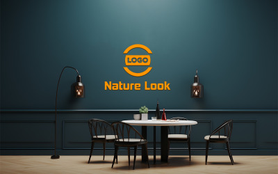 House Inside Logo Mockup TDesign