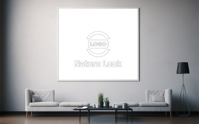 Interior White Effect Logo Mockup