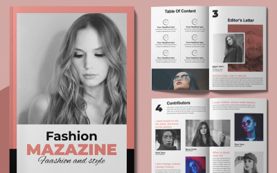 Moda Dergisi Şablonu / InDesign