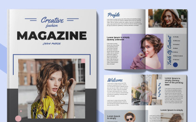 Moda Dergisi Tasarım Şablonları Düzeni