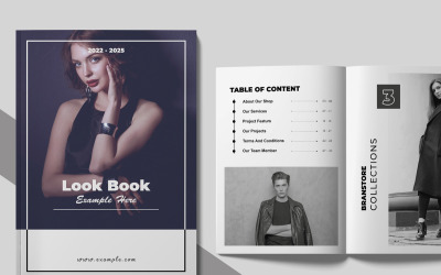 Moda Görünümü Kitap Dergisi Şablon Düzeni