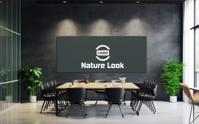 Office Board Metting Logo Mockup