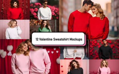 Valentine Gildan 18000 Kazak Mockup Paketi