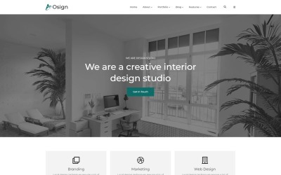Web – Modelo HTML5 de serviço de design e estúdio