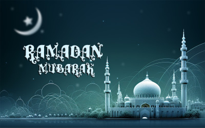 Diseño de ilustración de Ramadán Mubarak