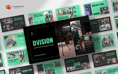 Dvision - 电视节目PowerPoint模板