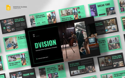 Dvision - Plantilla de diapositivas de Google para programas de televisión