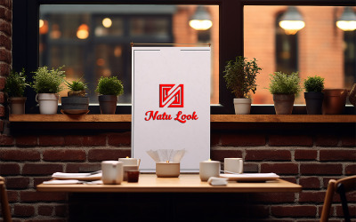 Restaurant Canvas Logo Mockup