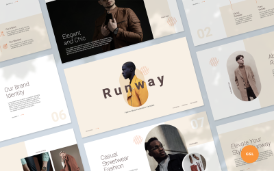 Runway – divatbemutató prezentáció Google SlidesTemplate