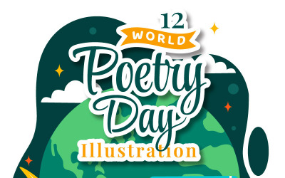 12 World Poesy Day Illustration