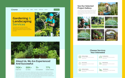 Garduk - Plantilla de página de inicio de jardinería y paisajismo