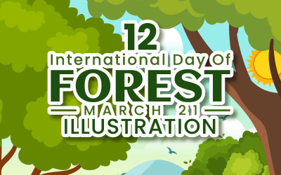 12 Illustration zum Internationalen Tag des Waldes