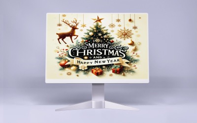 Modello di illustrazione di buon Natale e felice anno nuovo