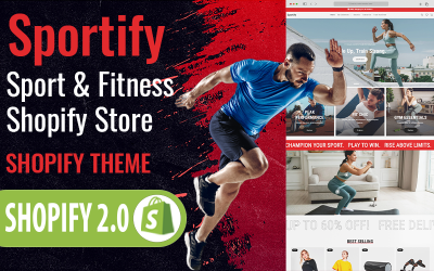 Sportify — motyw Shopify z odzieżą sportową i sprzętem do ćwiczeń