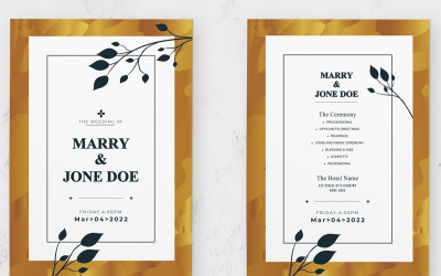 Layoutvorlagen für Hochzeitseinladungskarten