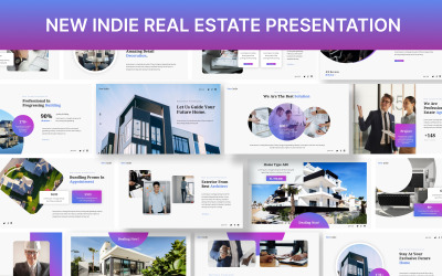 Nieuw Indie Real Estate Keynote-presentatiesjabloon