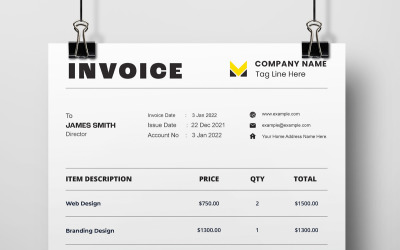 Professional Invoice Layout Template