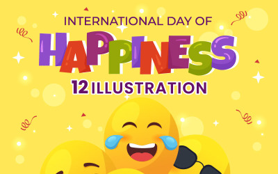 12 Boldogság világnapja illusztráció