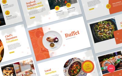 Bufet — prezentacja cateringowa Szablon programu PowerPoint