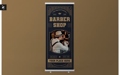 Fodrászat Banner Vintage téma