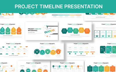 Modello di presentazione Powerpoint della sequenza temporale del progetto