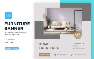 Modello di progettazione banner per mobili per la casa