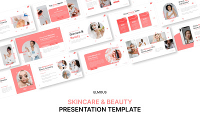 Modelo de apresentação em PowerPoint para cuidados com a pele e beleza