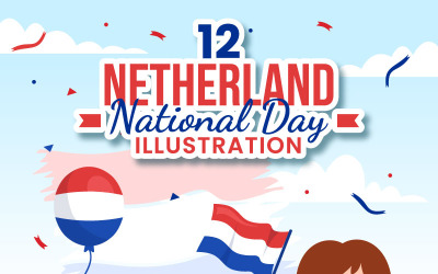 12 Nederländska nationaldagen Illustration