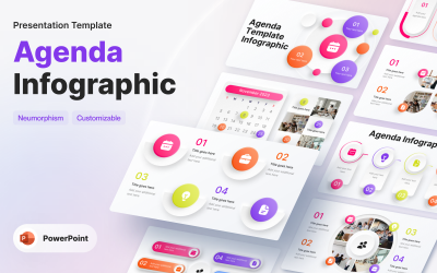 Agenda Infografika Szablon prezentacji Powerpoint