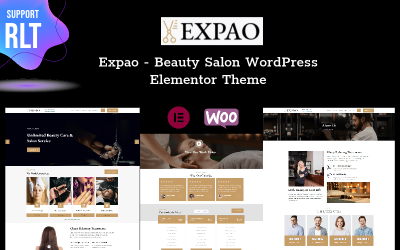 Expao - Tema de WordPress Elementor para salón de belleza y spa